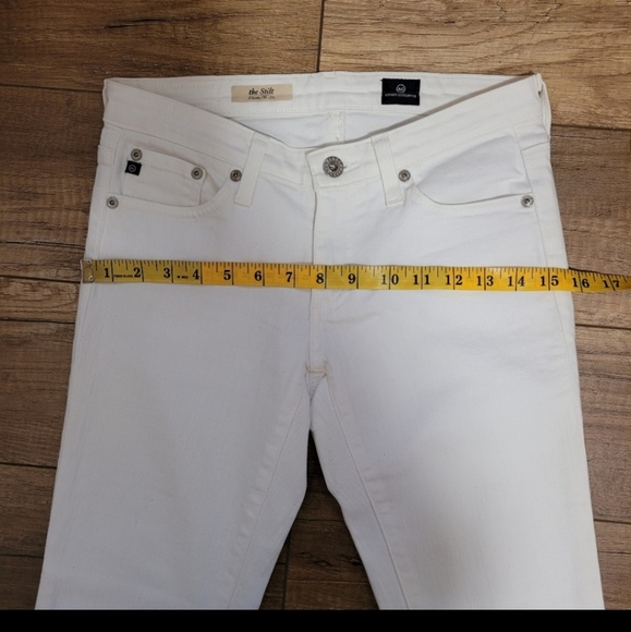 AG Adriano Goldschmied Stilt cigarette slim leg jeans optic white women's 26 - Picture 9 of 11